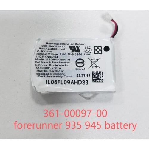 361-00097-00 Battery For GARMIN Forerunner 935 945 Rechargeable Li-ion Battery For Forerunner935 Forerunner945 255 mAh