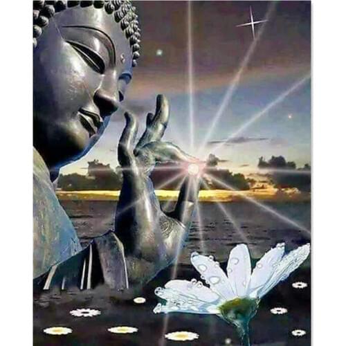 5d diamond painting buddha flower pattern full square drill diamond mosaic handicraft 3d round diamond embroidery religious icon