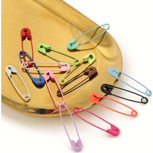 7x30mm Colorful Copper Brooch Safety Pins Holder DIY Sewing Tools Accessories Metal Needles Jewelry Making Supplies Wholeasle