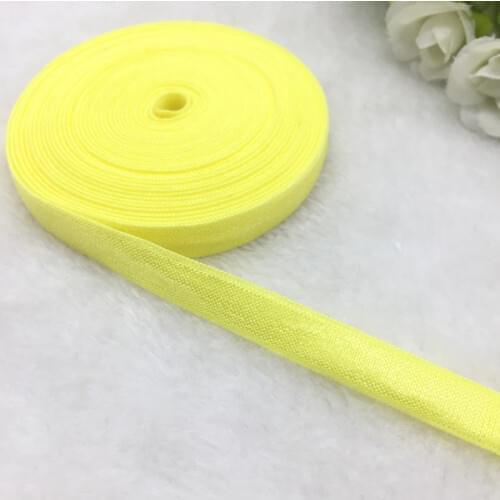 5 yds 3/8" Yellow Spandex Ribbon Multirole Fold Over Elastic Band For Sewing Ties Hair Accessories Waist Garment Accessory