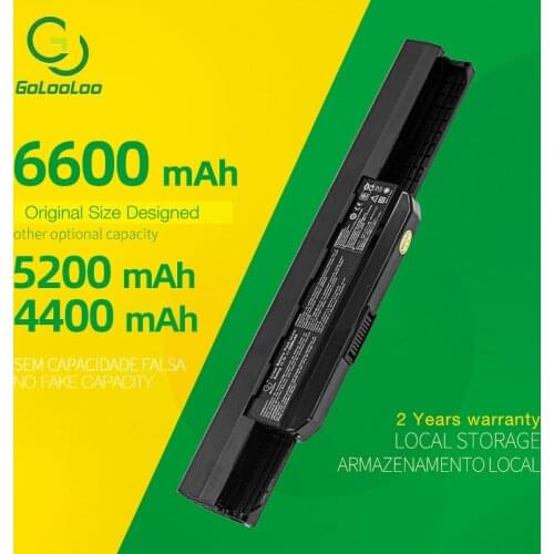 Golooloo 6 CELL 6600mAh New laptop battery pack A31-K53 A32-K53 A41-K53 A42-k53 for ASUS K53 K53B K53E X54C X53S X53 K53S X53E