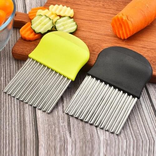 Stainless Steel Potato Chip Fries Cut Corrugated Cut Potato Cutter Corrugated Potato Chips Kichen Accessories Vegetable Slicer