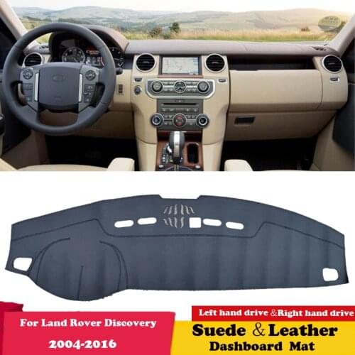 For Land Rover Discovery LR3 LR4 2004 - 2016 Leather Dashmat Dashboard Cover Pad Dash Mat Carpet Car-Styling Accessories Suede