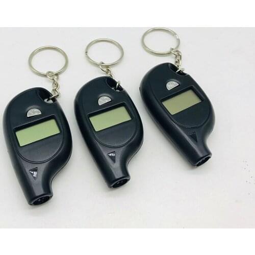 Mini Keychain Tire Pressure Gauge LCD Digital Psi kpa bar kg/cm2 Tire Gauge For Car Auto Motorcycle Black