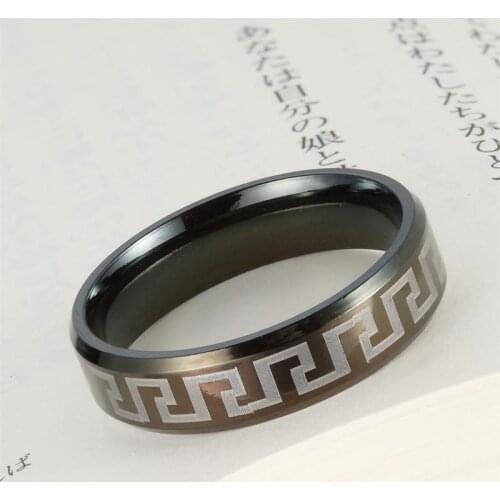 Meajoe Trendy Charm Stainless Steel Men Ring for Vintage Metal Mens Rings Jewelry Friend Gift
