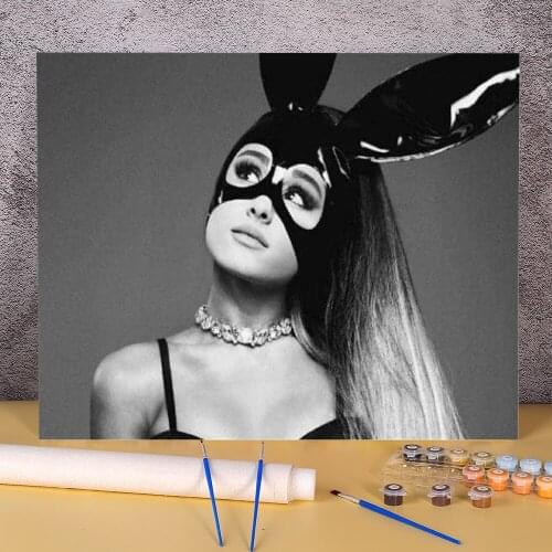 Ariana Grande DIY Painting By Numbers Package Acrylic Paints 50*70 Paiting By Numbers Wall Decoration For Adults Handicraft
