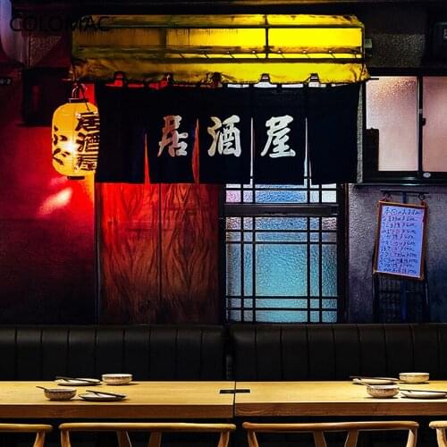 Colomac Custom Japanese Culture Ukiyo-e Architecture Wallpaper Sushi Restaurant Mural Living Room Decor Stickers Drop Shopping