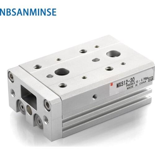 Air Slide Table Compressed Air Cylinder MXS 6 8 12 16 20 25 Pneumatic Cylinder Low pressure Automation Parts NBSANMINSE