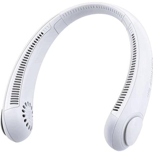 Mini Neck Fan Usb Charging Lazy Portable Bladeless Mute Fan for Sports Outdoor Indoor Air Cooling Wearable 3-speed Adjustable