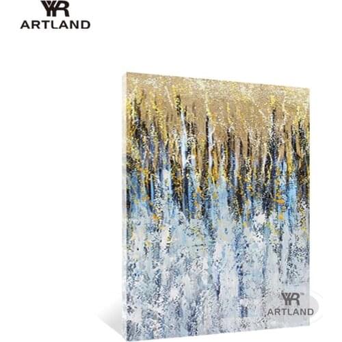 Modern home designs abstract oil painting Hand painted gold foil picture on canvas for home wall decoration living room Entrance