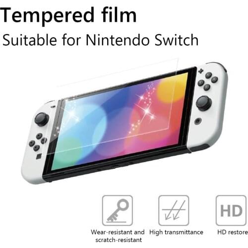 Ultra-thin Tempered Glass For Nintendo Switch OLED 9H HD Screen Protector Film For Nintendo Switch OLED Game Console Accessories