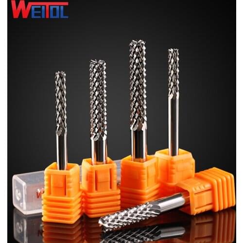 Weitol 1pcs 5A free shipping flat bottom corn teeth end mill router bit PCB milling cutter cnc carving tools for Circuit board