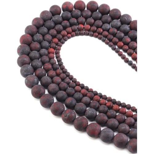 Xinyao Matte Fashion Natural Bonus Loose Beads Semi-precious Stones Round Bead Used For DIY Making Necklace Bracelet Accessories