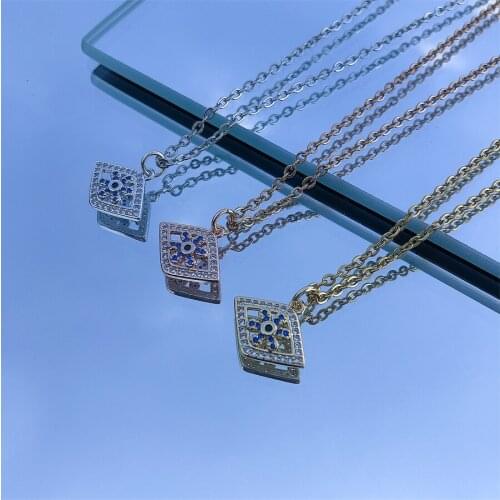 Vintage Evil Eye Necklaces For Women Jewelry Designer Inspired Rhinestones Gold Fatima Hand Pendant Necklace charm