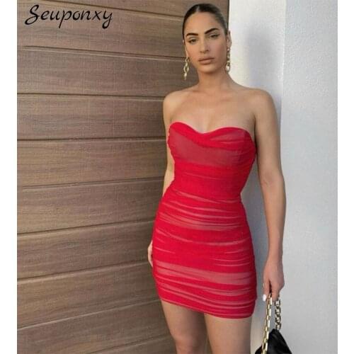 High Quality Sexy Off-Shoulder Backless Pleated Dress Summer WomenS 2021 Elegant Bodycon Celebrity Club Evening Party Dress