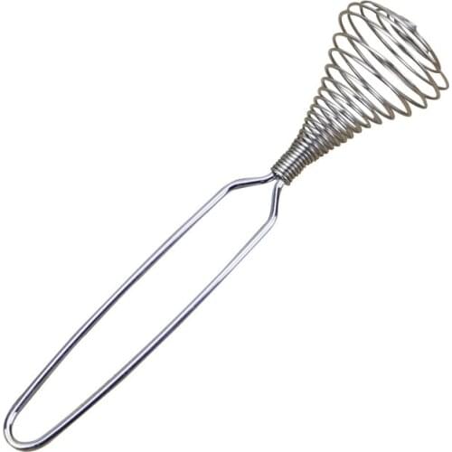 1 Pc 9inch Spring Coil Wire Egg Beater Stainless Steel Egg Whisk Mixer Omelette Maker Manual Stiring Tools Kitchen Accessories