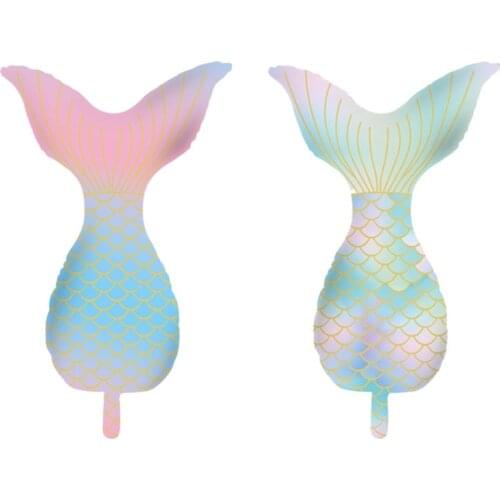 1pc Red Mermaid Aluminum Film Helium Balloons Happy Birthday Party Decorations Kids BabyShower Ocean Party Decoration Ballons