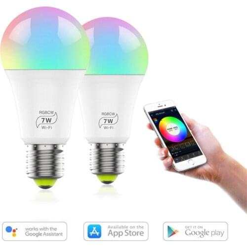1PCS Smart WIFI LED Light Bulb 7W Magic Lamp E27 Smart Home Lighting Compatible With App Smart Lamp Nightlight