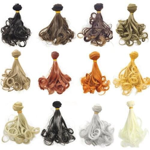 1PCS Curly Doll Hair 15CM Synthetic Hair For BJD Wig DIY