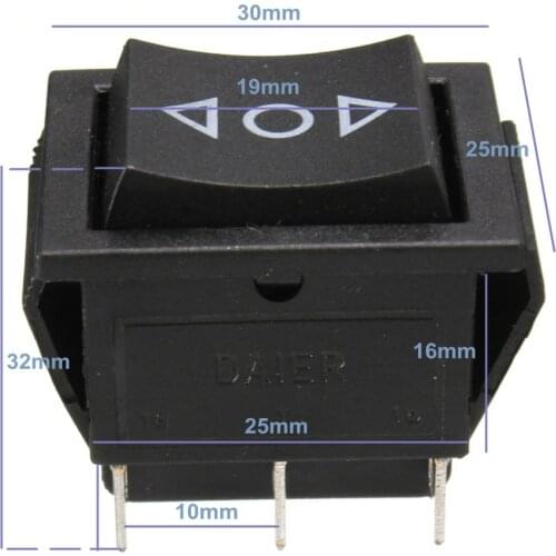 2X 6 Pins DPDT On-Off Momentary Power Window Rocker Switch Control Button