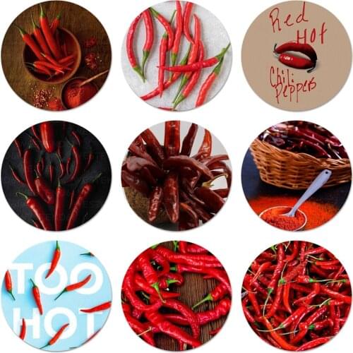 58mm Red Pepper Badge Brooch Pin Accessories For Clothes Backpack Decoration gift