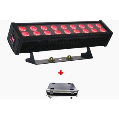 8pcs+fly case) Hot Sales 18x15w outdoor led wall washer light RGBWA UV 6in1 architecture lighting