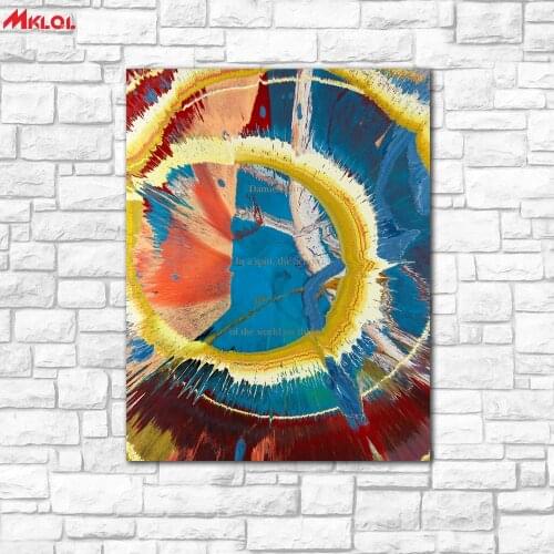 Large wall Art DAMIEN HIRST-Spin Painting Painting For Living Room Home Decoration Oil Painting On Canvas Wall Painting no fram