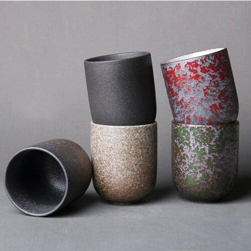 128ML Ceramic Teacup Porcelain Tea Cup No Handle Japanese Kung Fu Tea Set Water Cup Master Cup Single Cup Pottery Cup Stoneware