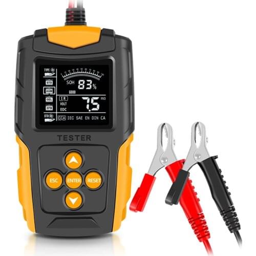 FOXSUR 12V digital Battery Analyzer car battery tester Professional Diagnostic Tool for lead-Acid battery CCA IR SOH measurement