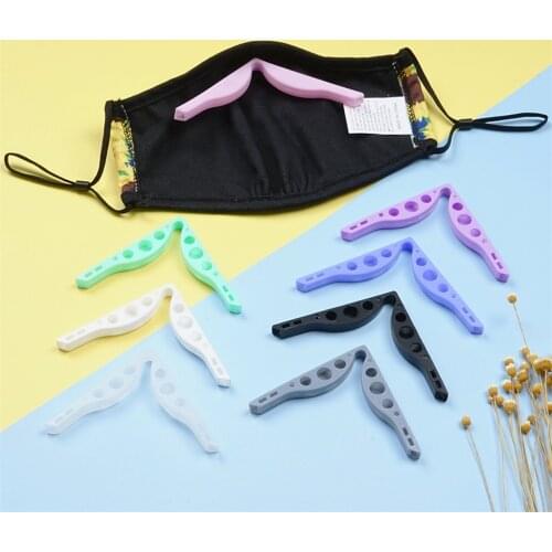 5PCS Winter Glasses Anti Fog Mask Holder Inner Support Frame Comfortable Nose Bridge Holder Washable Reusable Silicone Bracket