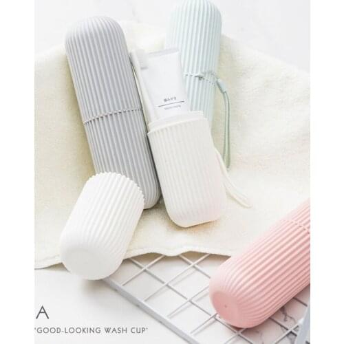 Travel Brush Cup Storage Box Toothbrush Cup Bathroom Tumbler Portable Contrast Storage Box Travel Travel Portable Washing Box