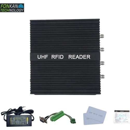 FONKAN UHF RFID Fixed Reader R2000 UHF RFID 4 Antenna Port RS232 RJ45(TCPIP) POE for industrial application provide free SDK