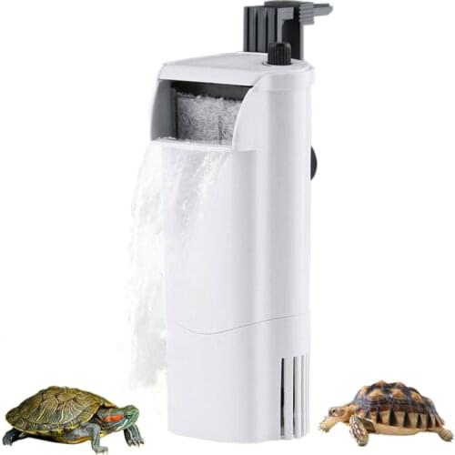 SUNSUN low water level reptile aquarium filter turtle tank filter Activated carbon filter small water purifier 220V/50Hz