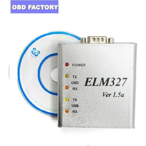 Hot ELM327 V1.5 USB Metal Aluminum PIC18F2480 &FTDI FT232BL chip OBD2 Auto Diagnostic-Tool ELM 327 Al Code Reader Scanner V1.5