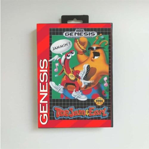 ToeJam & Earl - USA Cover With Retail Box 16 Bit MD Game Card for Sega Megadrive Genesis Video Game Console