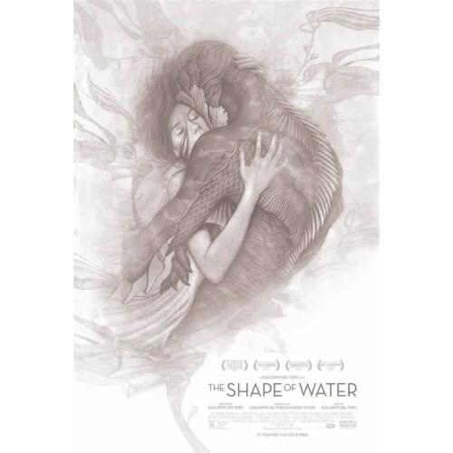 Lot style Choose The Shape of Water Art print Silk poster Home Wall Decor