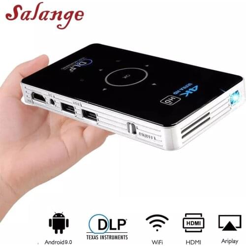 Salange C6 Mini Projector 4K Proyector DLP Android Projetor WiFi Bluetooth 4.0 LED Video Home Cinema Support Miracast Airplay