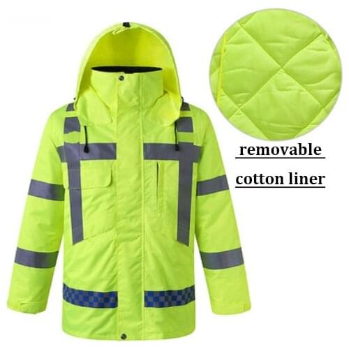 Motorcycle Winter Jacket Men Woman Reflective Clothing Warm Cotton Lining Motorbike Motocross Jackets Coats Riding hi vis Jacket