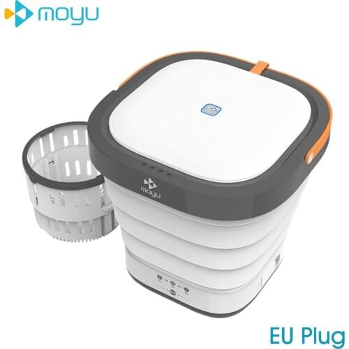 Moyu Portable Mini Washing Machine with UV Light Sanitizer Turbo Washer Folding Lightweight Travel Laundry Tub XPB08-F2S