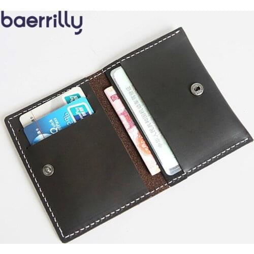 Genuine Leather Men Wallets Credit Card Holders Drivers License Case Coin Purse Tarjetero Hombre Male Passport Bag Slim Wallet