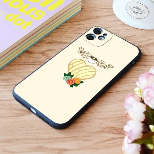 For iPhone Funny Latinx Buy Me Conchas Print Soft Matt Apple iPhone Case 6 7 8 11 12 Plus Pro X XR XS MAX SE