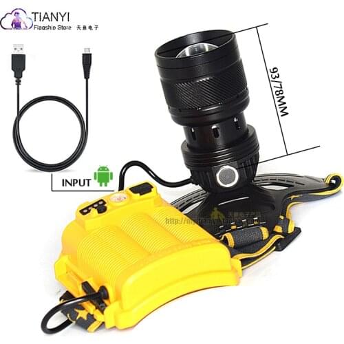 Headlight high power P70 super bright lighting outdoor headlight 18650USB rechargeable focusing night fishing light