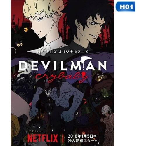 NEW Devilman Crybaby Japan Anime Comic Movie Gift Oil Canvas Painting Poster Prints Wall Art Pictures Living Room Home Decor