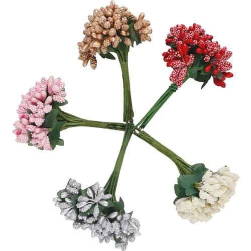 Artificial Stamens Pompon Wedding Stamen home decoration accessories diy gifts candy box wedding decorative flowers wreaths