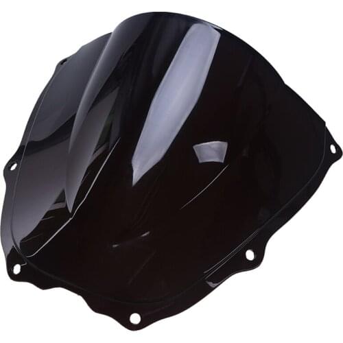 Black Smoke Clear Motorcycle Windshield Scooter Windscreen Double Bubble Wind Deflector Universal For Honda VTR 1000 2000-2006