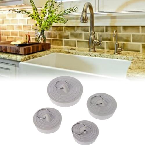 Rubber Sink Drain Stopper Plug With Hanging Ring For Bathtub Kitchen Bathroom