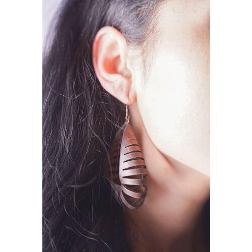 Handmade Genuine Leather Earrings Fashion Authentic Women Jewellery Accessory Stylish Desing High Quality Gift - ES-9018