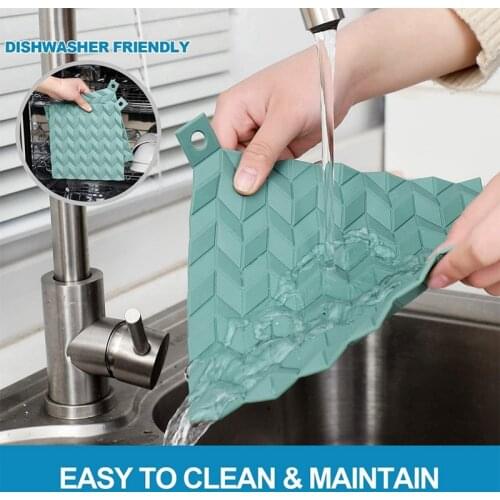 Silicone is Used for Pots Pans Tableware Kitchen Heat Pads Heat Insulation Pads Non-Slip and Heat-Resistant