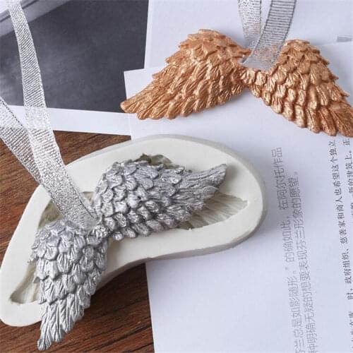 1PC Angel Wings Shaped Fondant Silicone Mold DIY Cake Baking Tool Sugar Cake Decorating Tools Chocolate Mold K147