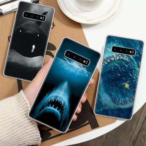 Ocean Monster Shark Swimming Silicon Phone Case For Samsung Galaxy A51 A71 A70 A50 A40 A30 A20E A10S A01 A21 A6 A7 A8 A9 Plus